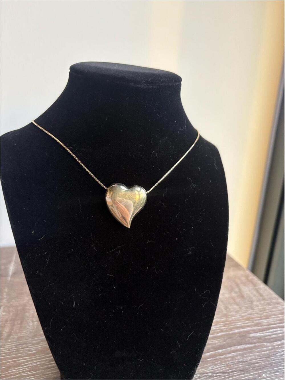 Gold Tone Heart Pendant Necklace - Women Jewelry